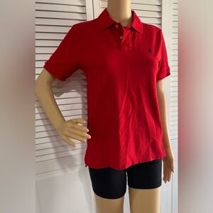 Ralph Lauren Bright Red Polo with Navy Pony